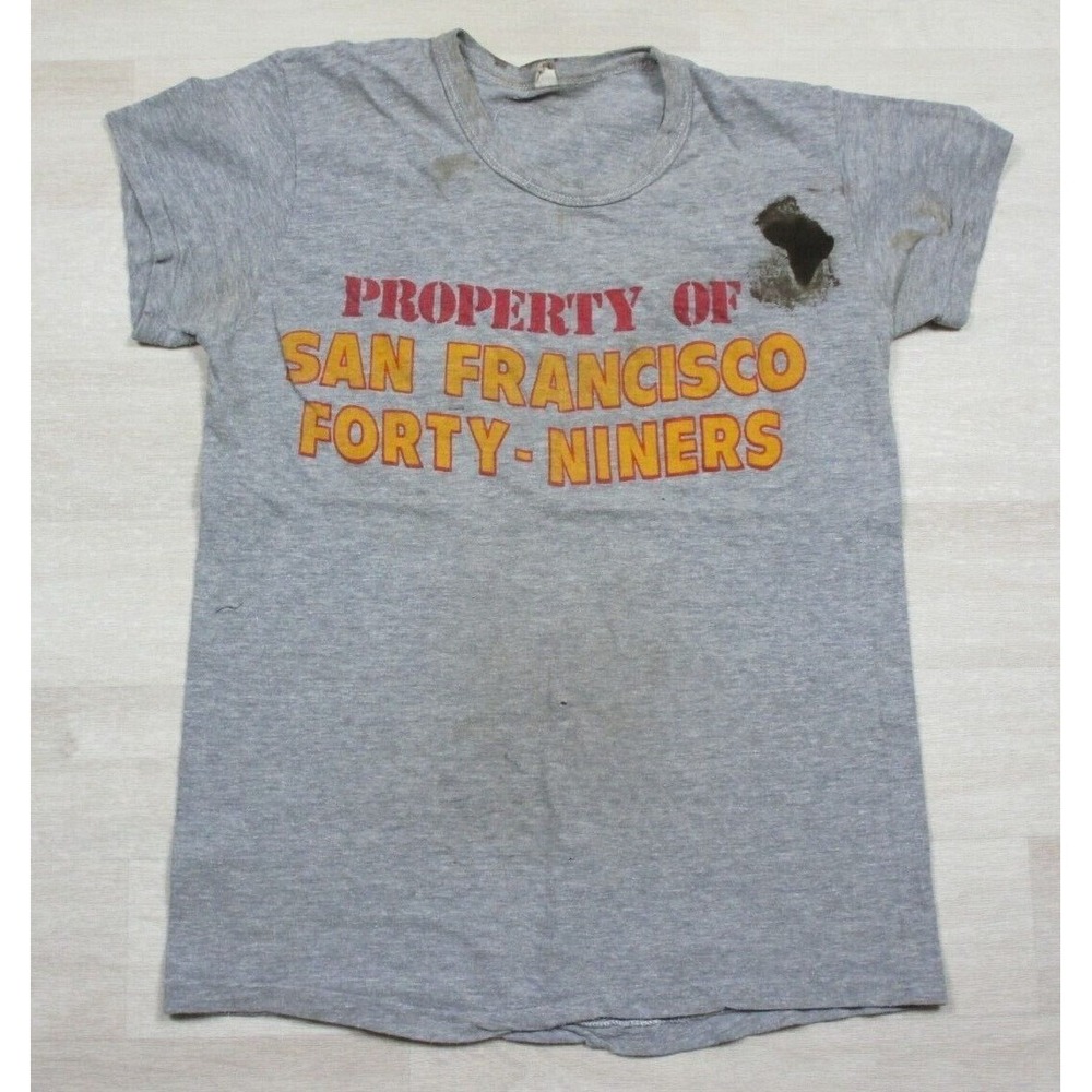 Vintage 1970's Property of San Francisco 49ers T Shirt (M) NFL Football